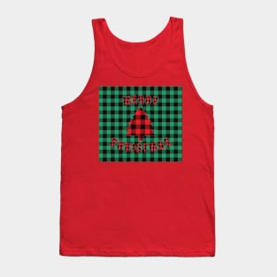 Merry Christmas Buffalo Plaids Christmas Tree Tank Top